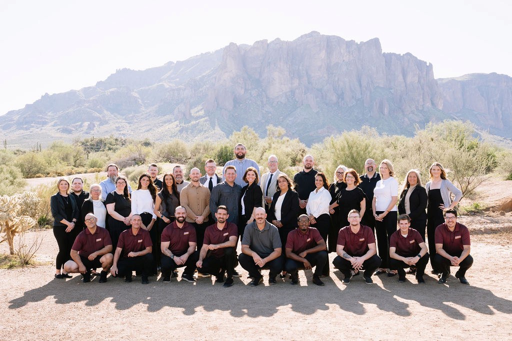 The Southwest Blinds & Shutters team in the Arizona desert