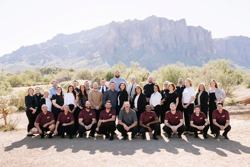 The Southwest Blinds & Shutters team in the Arizona desert